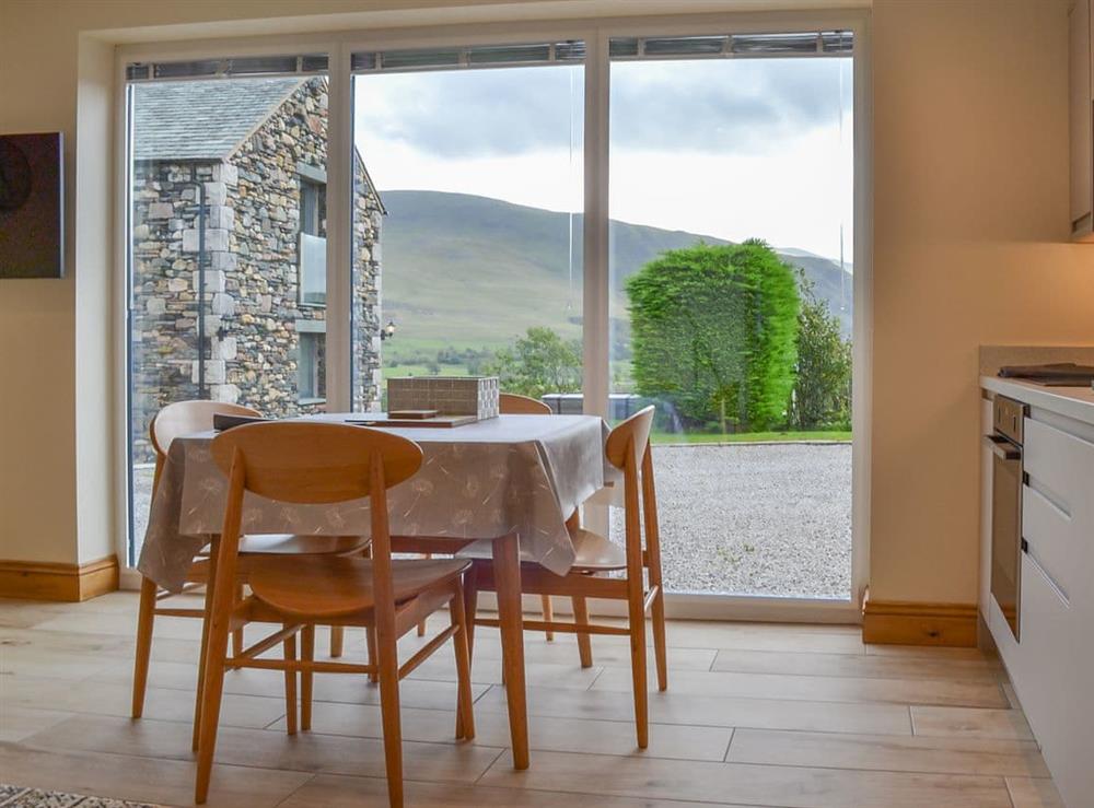 The Annexe dining are with a commanding view at The Hoggest and Annexe in Threlkeld, near Keswick, Cumbria