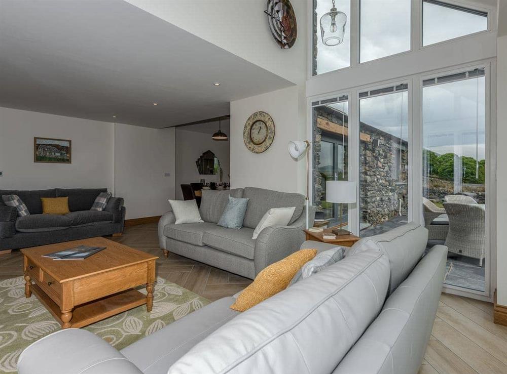 Light and airy living space at The Hoggest in Threlkeld, near Keswick, Cumbria