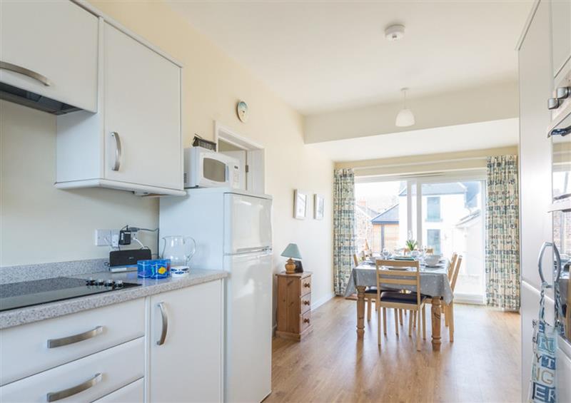 This is the kitchen at The Holiday House (2 Atlantic Mews), Polzeath