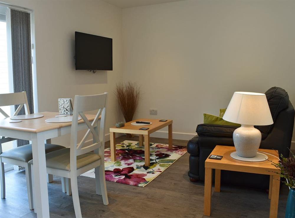 Cosy living area at The Hollies in St Austell, Cornwall