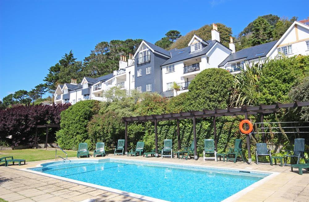 Private Pool at The Hoot in Sandhills Road, Salcombe