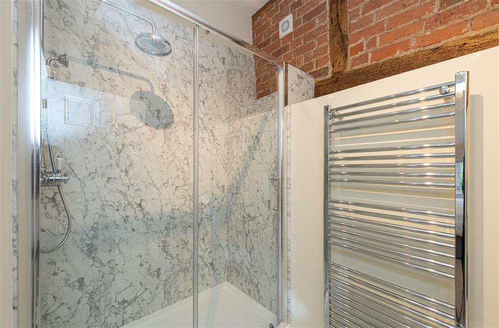 En-suite shower room with WC and wash basin at The Hop Kiln, Monkland nr Leominster