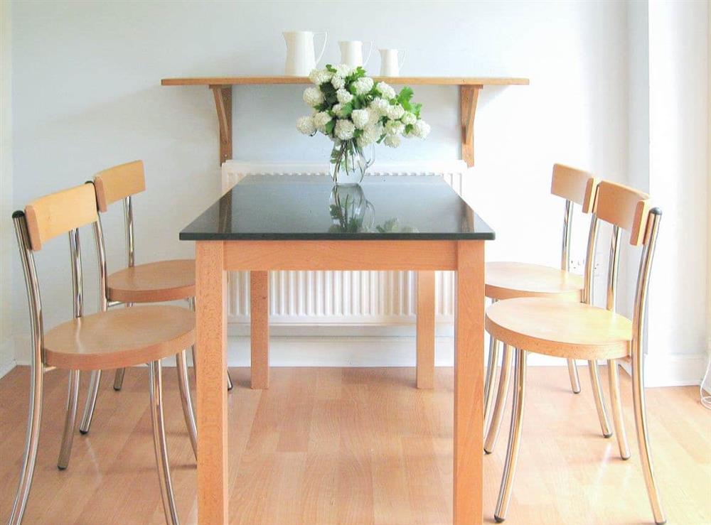 Contemporary diing table and chairs at The House on the Green in Chipping Norton, Oxfordshire., Great Britain