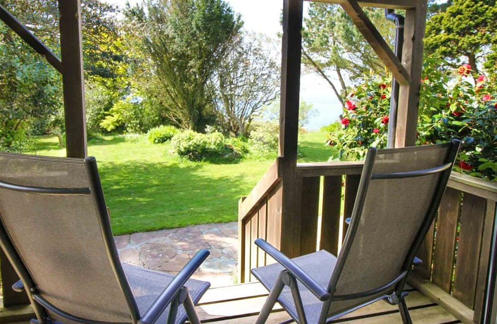 Decking at The Hut in Veryan, Cornwall