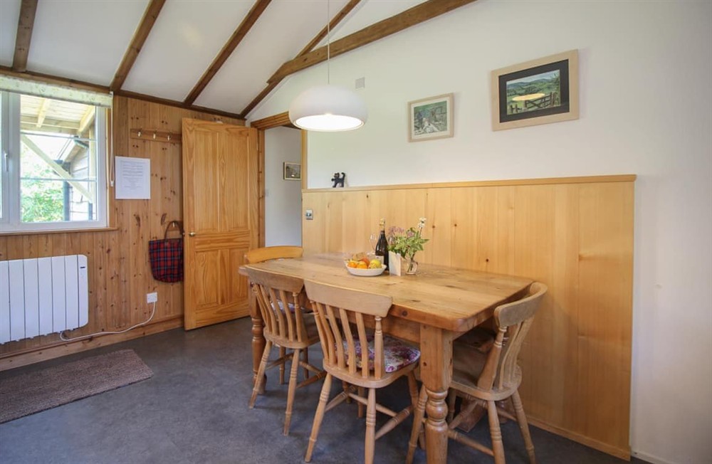 Dining Area at The Hut in Veryan, Cornwall