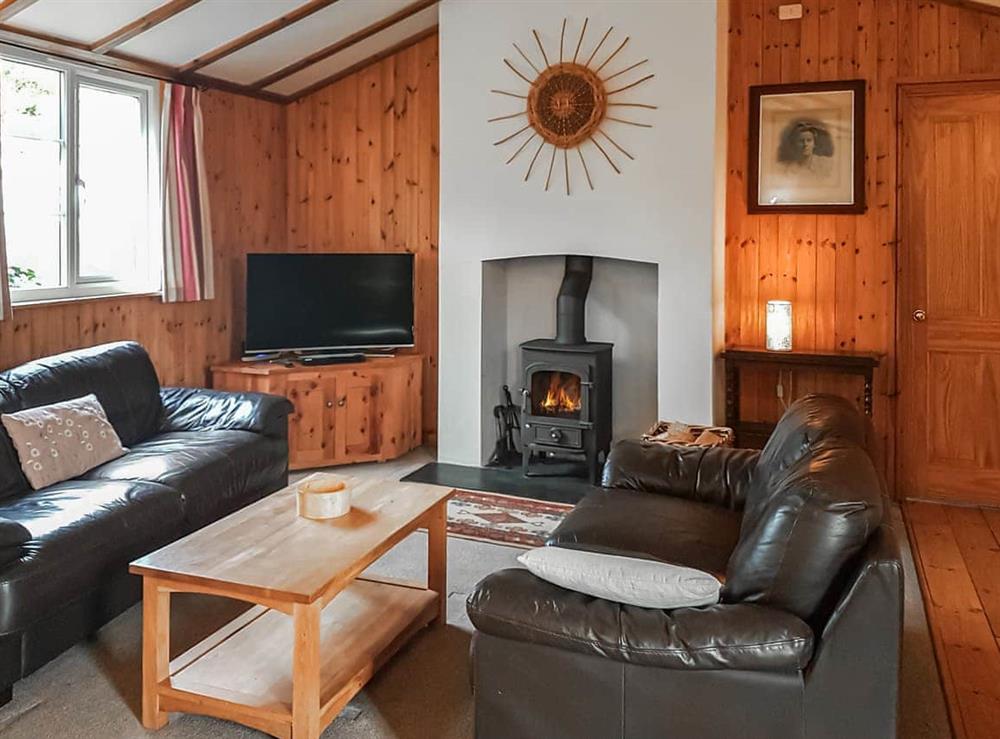 Living room at The Hut in Veryan, Cornwall