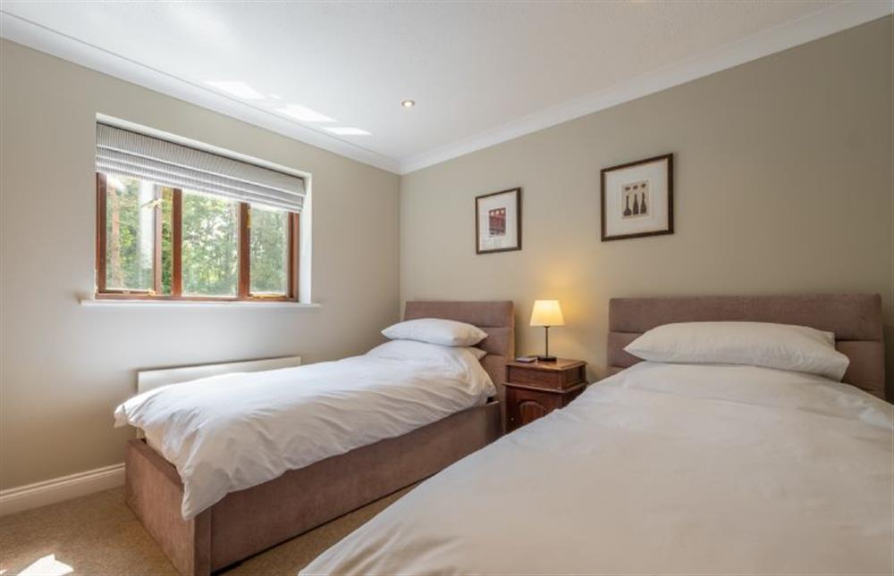 First floor: Bedroom two, twin room at The Innings, Burnham Deepdale near Kings Lynn