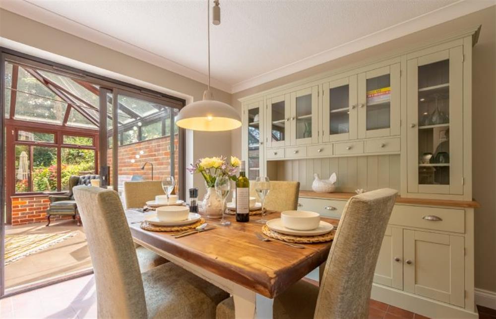Ground floor: Dining area and conservatory at The Innings, Burnham Deepdale near Kings Lynn