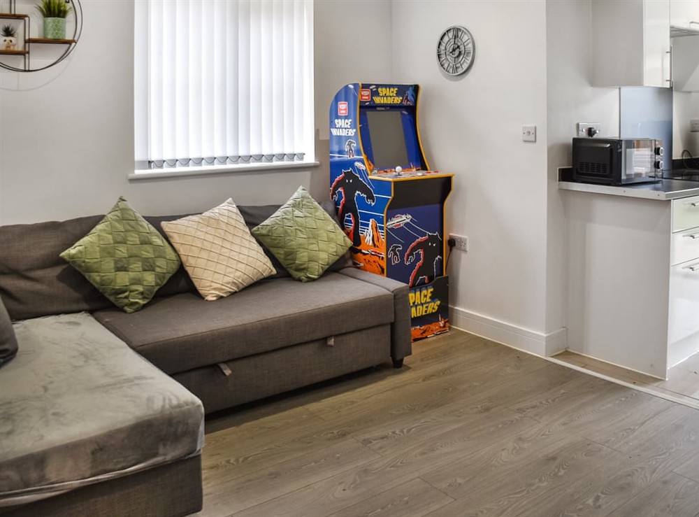 Living area at The Ivy Bungalow in Little Dunham, near Kings Lynn, Norfolk