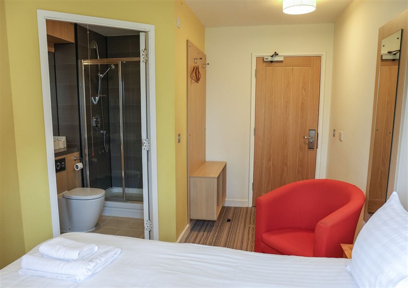 This is the bedroom at The Jubilee Roost at Eamont Park, Penrith