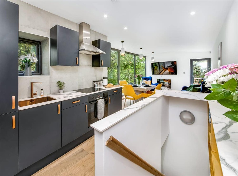 Open plan living space at The Keep in Hebden Bridge, West Yorkshire
