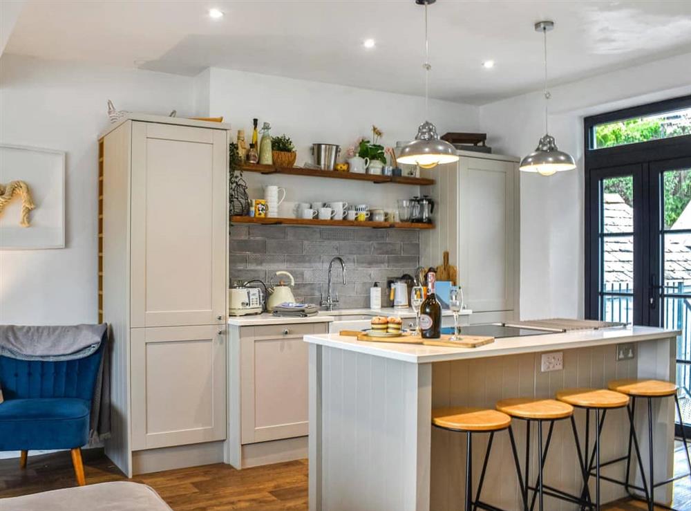 Kitchen area at The Knot in Fowey, Cornwall