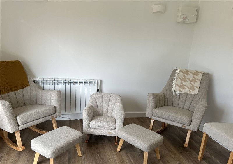 Enjoy the living room at The Lake Boat exclusive retreat, Black Cross near St Columb Major