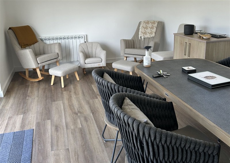 Relax in the living area at The Lake Boat exclusive retreat, Black Cross near St Columb Major