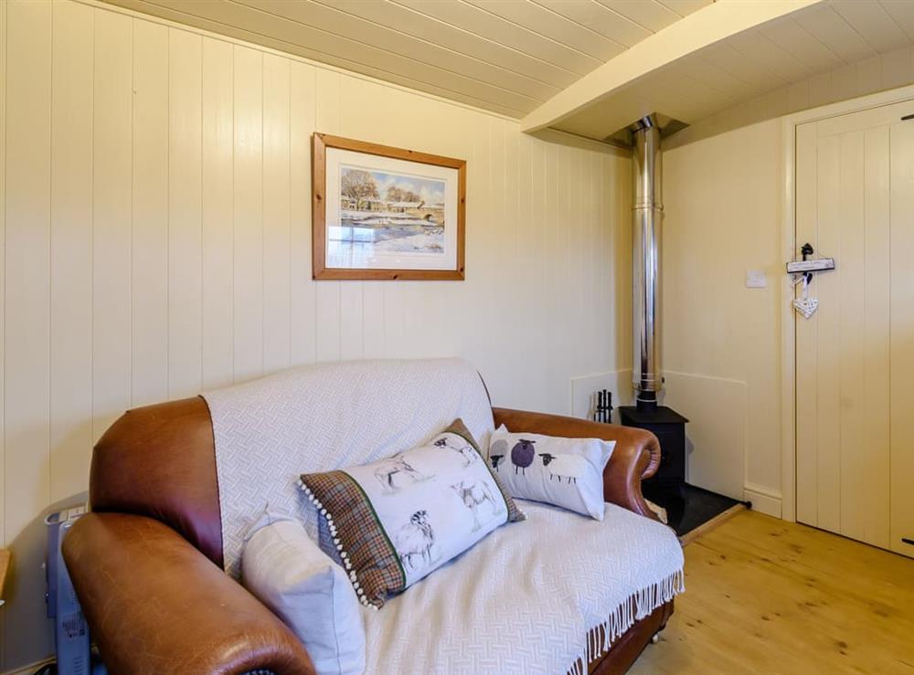 Comfortable seating within living area at The Lambing Shed in South Hiendley, near Hemsworth, West Yorkshire