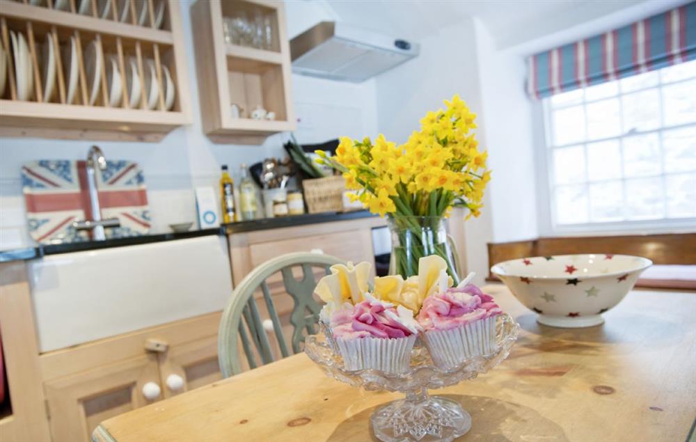 The cosy open plan kitchen at The Langley Tarne, Mousehole