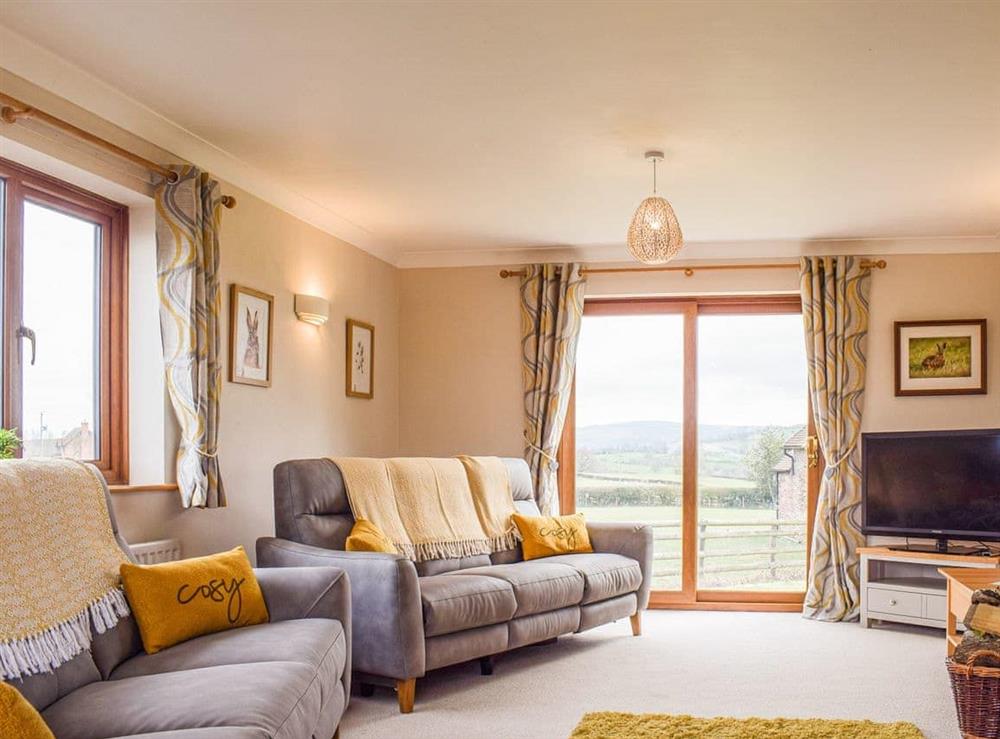 Living room at The Larches in Hayton’s Bent, Shropshire