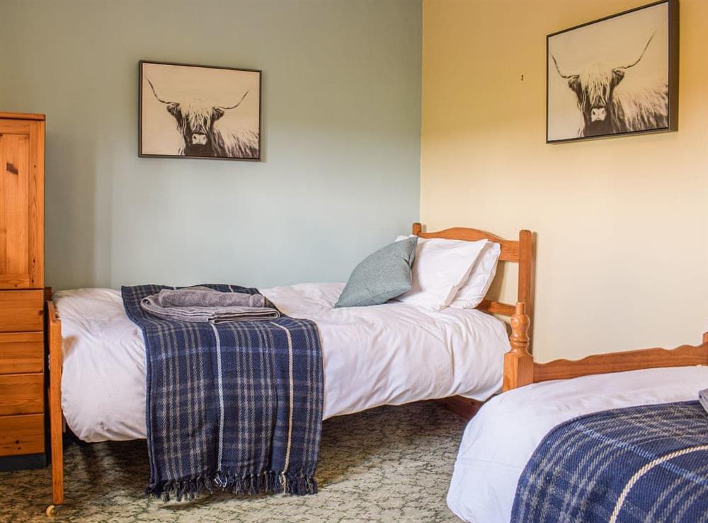 Twin bedroom at The Larches in Hayton’s Bent, Shropshire