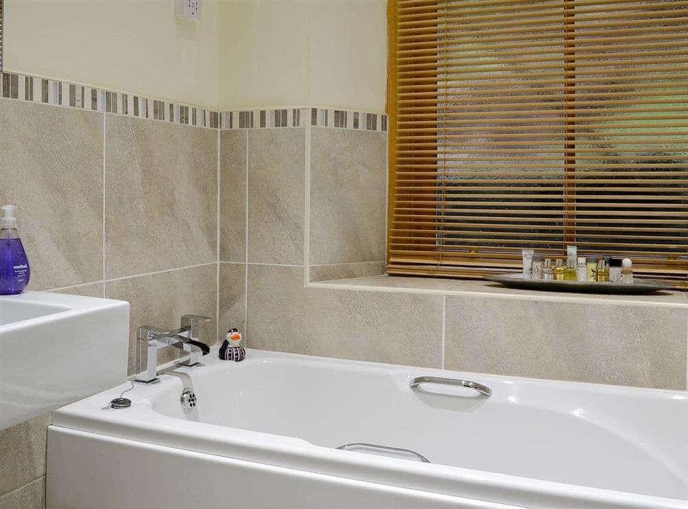 Lovely contemporary bathroom at The Larches in Keswick, Cumbria