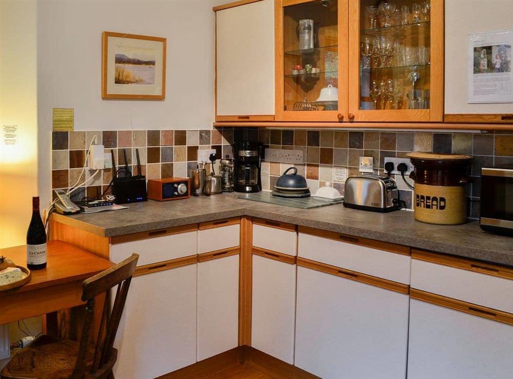 Well fitted and equipped kitchen at The Larches in Keswick, Cumbria