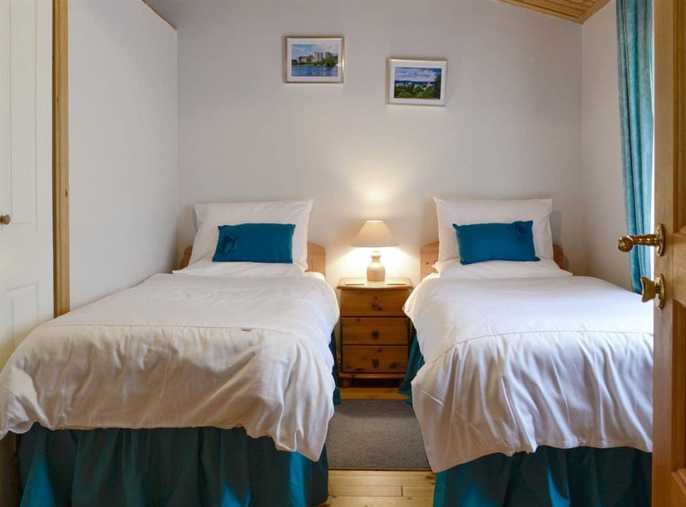 Comfortable twin bedroom at The Larches in Montgomery, Powys