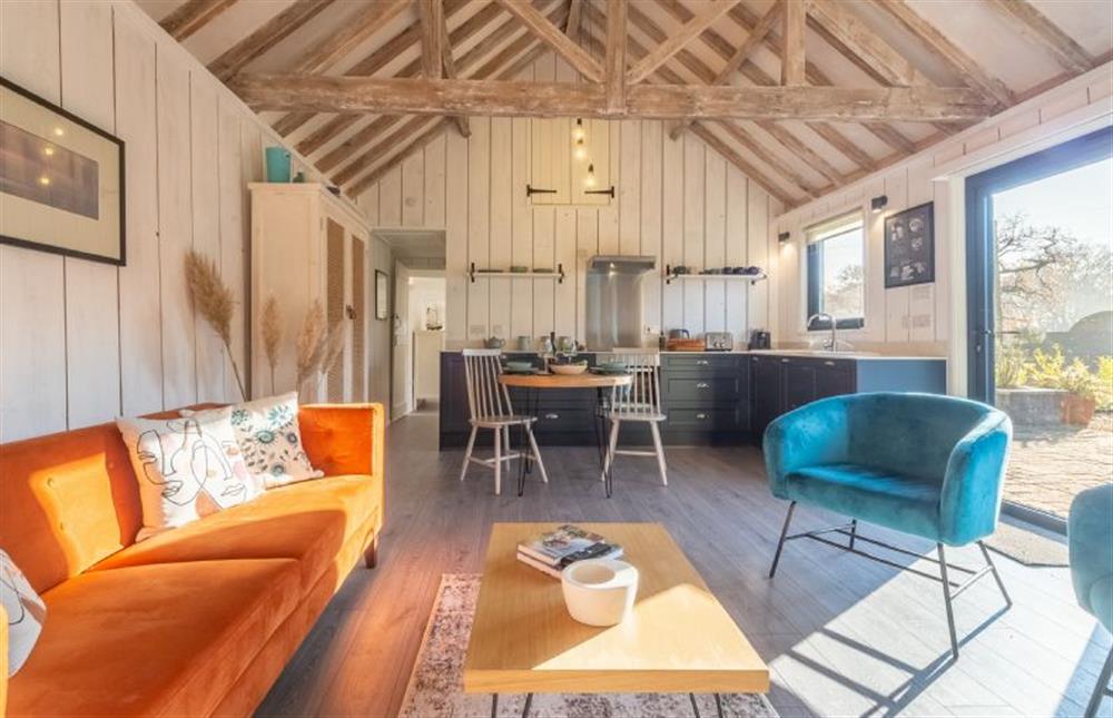 The Lavender Shack: Gorgeous, open-plan, light and airy living space with bespoke, handmade furniture and original artwork