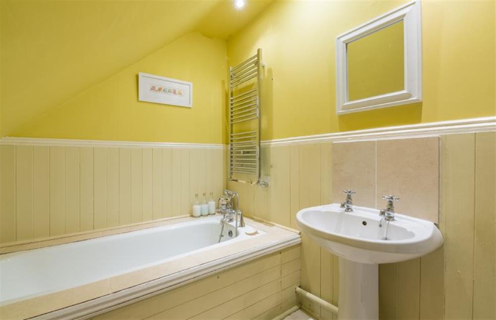 First floor: Family bathroom at The Lifeboat House, Brancaster near Kings Lynn