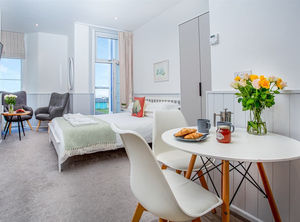 Open plan living space at The Lighthouse in Paignton, Devon