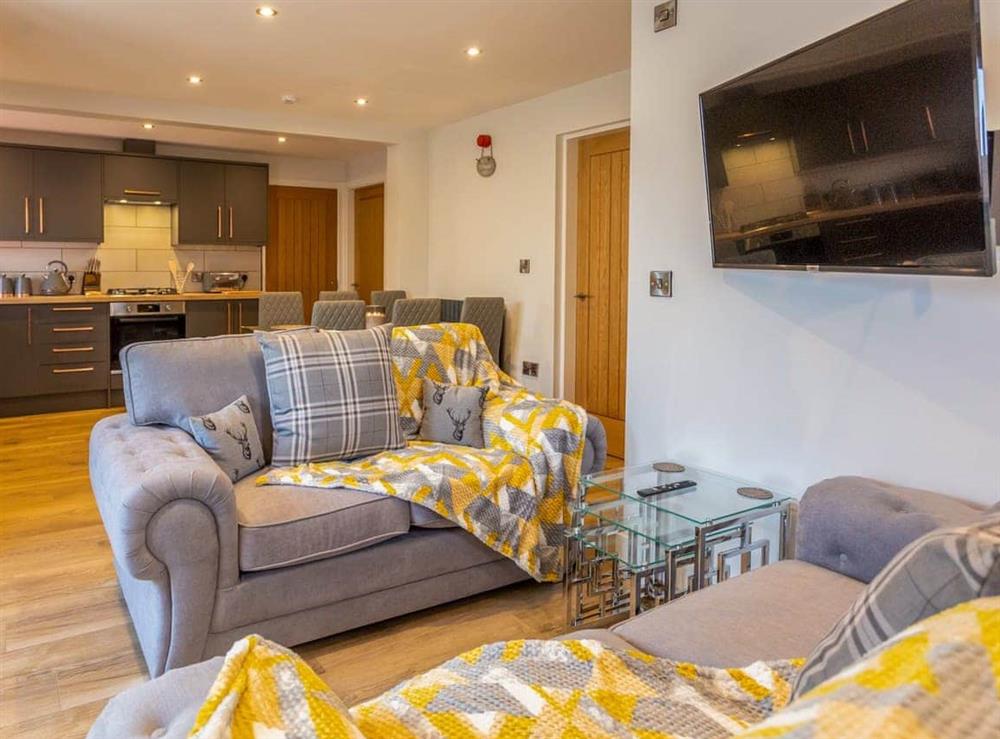 Open plan living space at The Linden Suite in Staxton, Near Scarborough, North Yorkshire