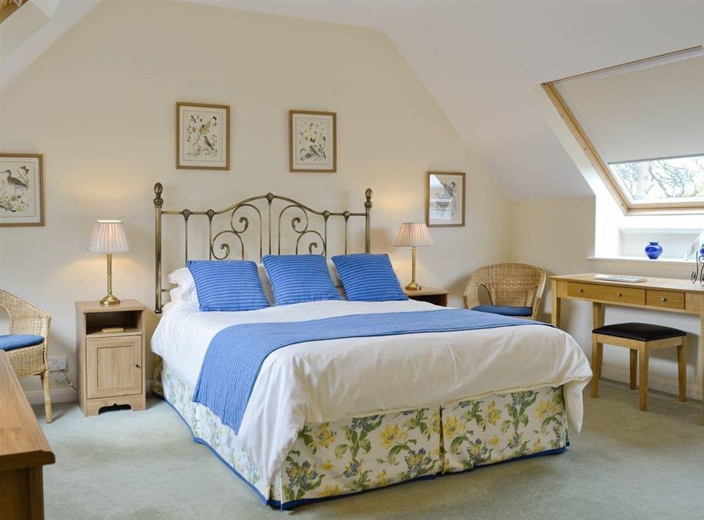 Comfortable double bedroom at The Linhay in Chulmleigh, Devon