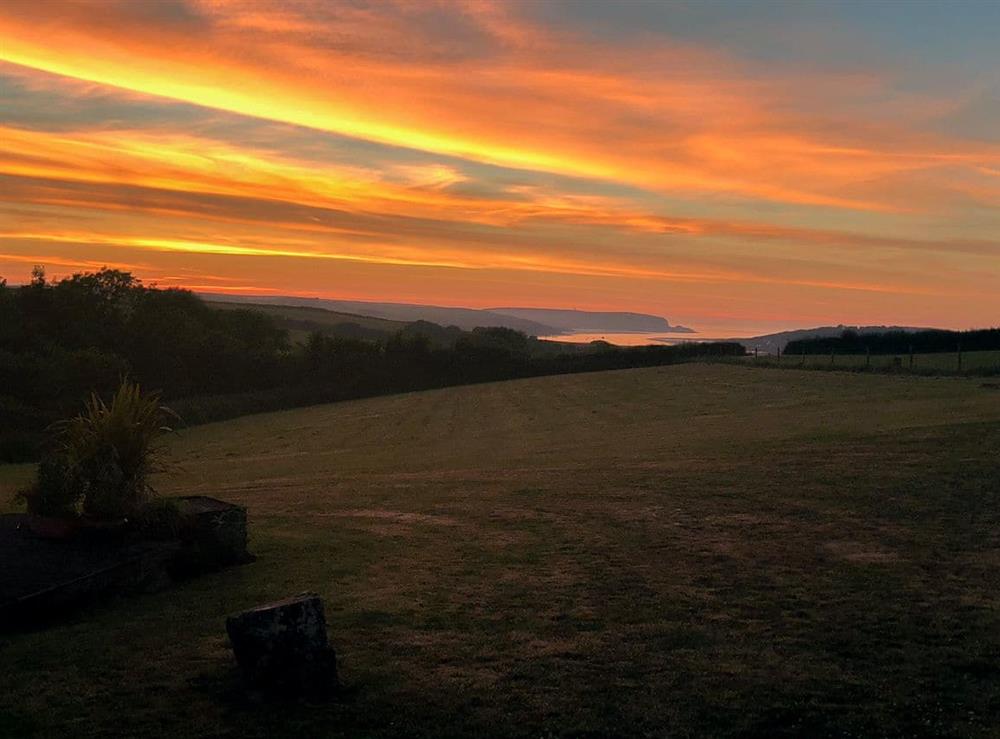 Beautiful sunsets can be enjoyed from the property at The Linhay in St Issey, Wadebridge, Cornwall., Great Britain
