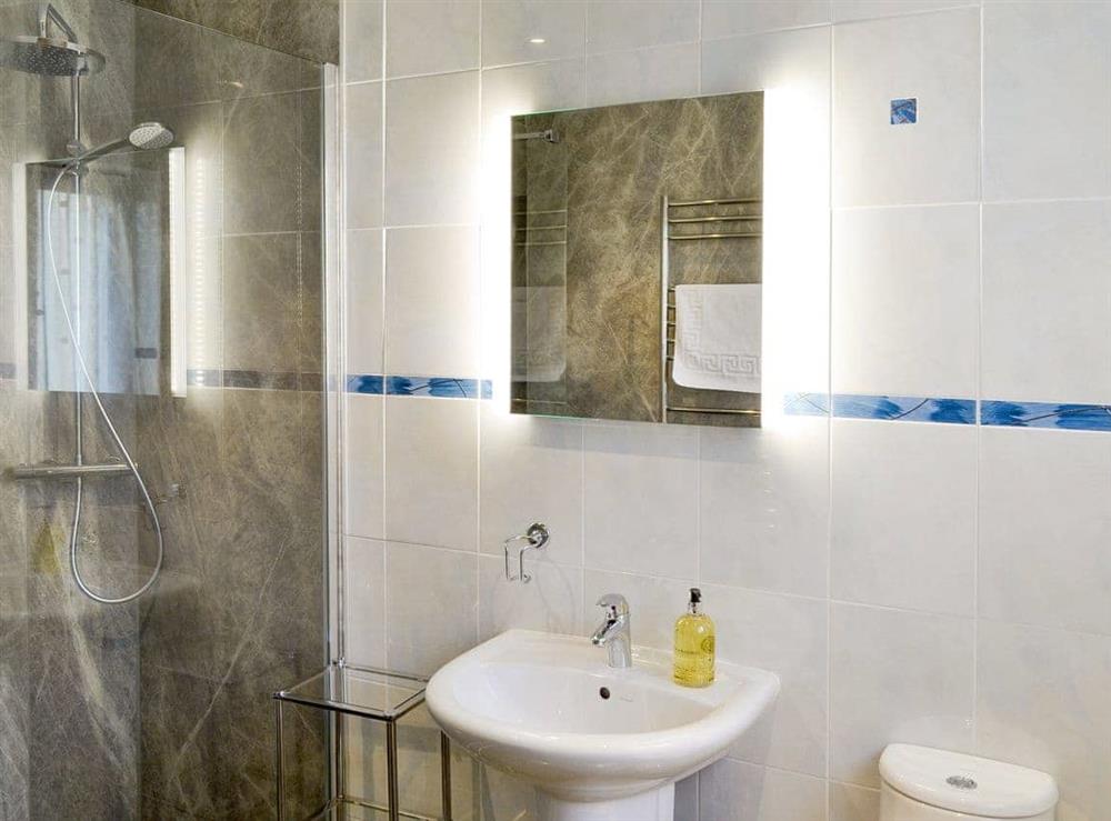 En-suite shower room at The Linhay in St Issey, Wadebridge, Cornwall., Great Britain