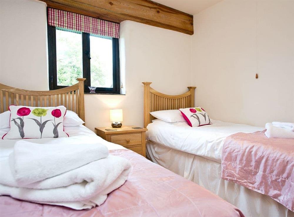 Twin bedroom at The Linhay in St Issey, Wadebridge, Cornwall., Great Britain
