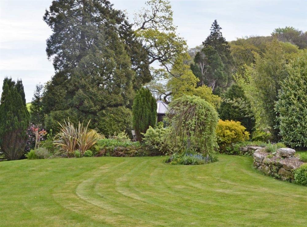 Shared garden and grounds at The Linney in Prideaux, St Blazey, Cornwall., Great Britain