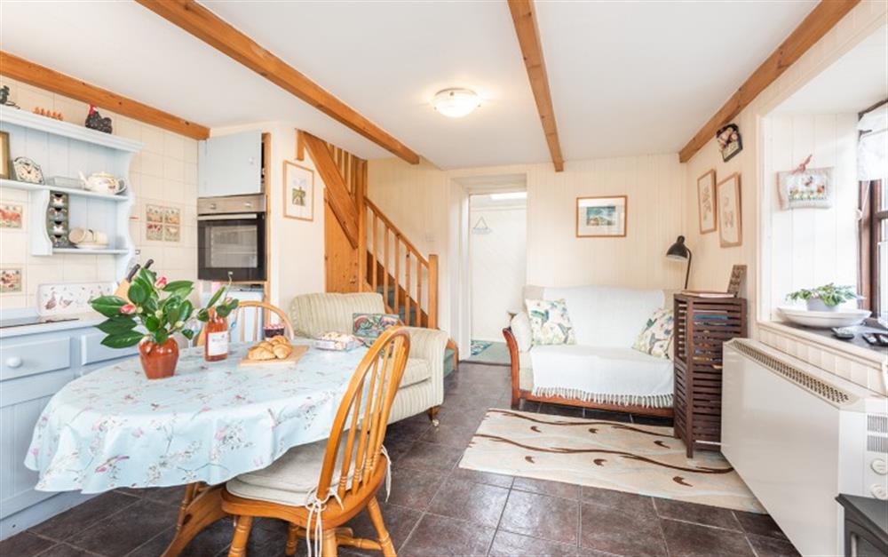 At the far end, you'll find the cosy living area. at The Little Barn in Penzance