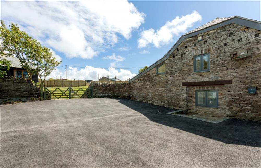 The large parking space at The Little Barn, Tintagel