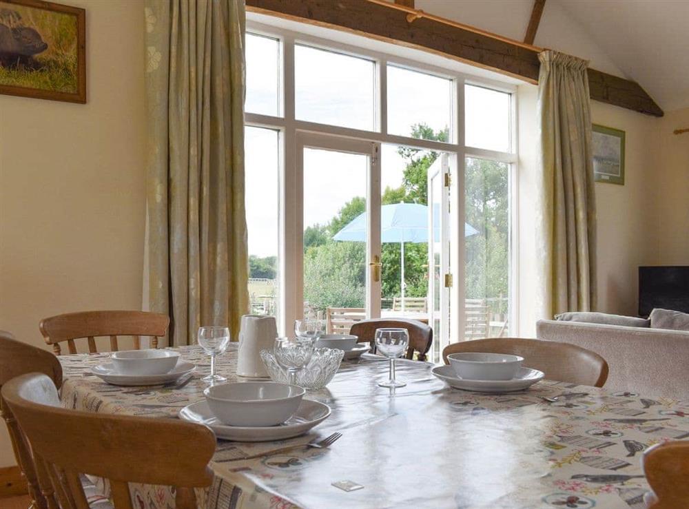Light and airy dining space at The Little Barn in Woodchurch, near Ashford, Kent