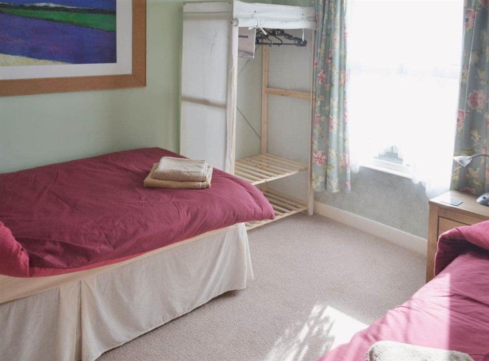 Twin bedroom at The Little Blue House in Penzance, Cornwall