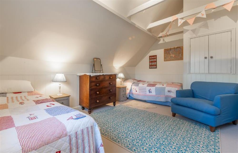 First floor: Bedroom three is more suited to children at The Little House, Brancaster near Kings Lynn