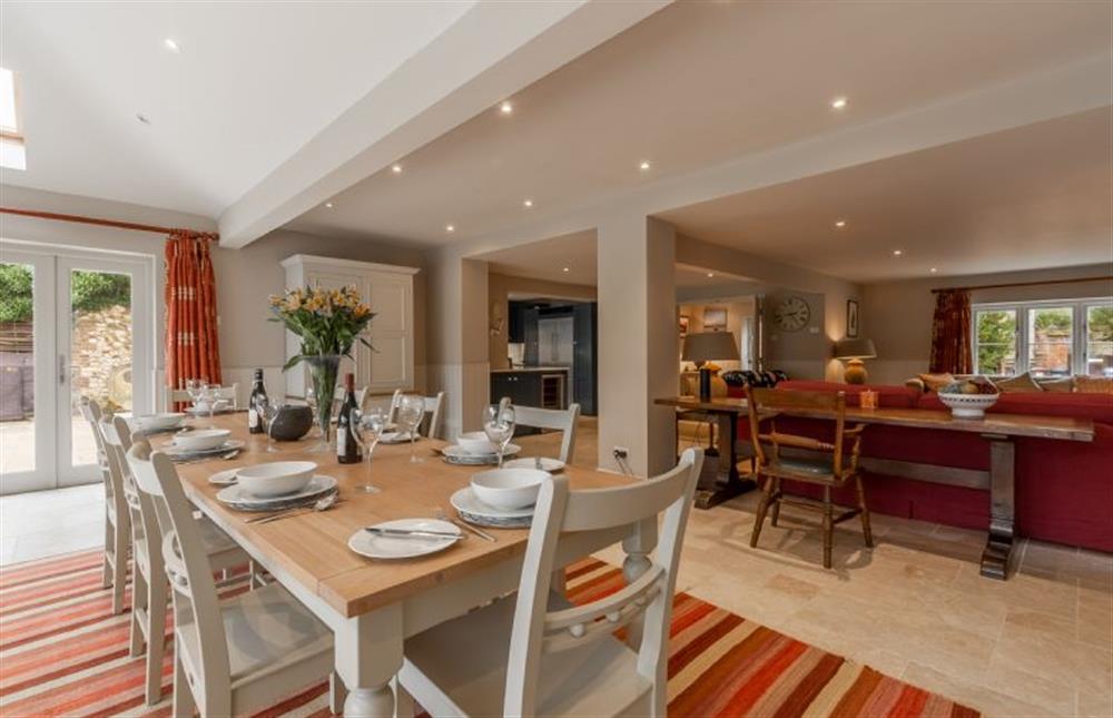 Ground floor: Dining area with seating for eight  at The Little House, Brancaster near Kings Lynn