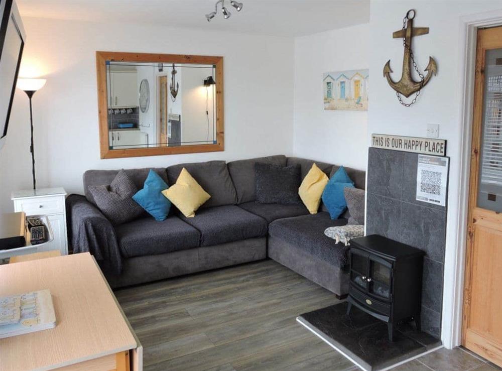 Living area at The Little Plaice in Brixham, South Devon, England