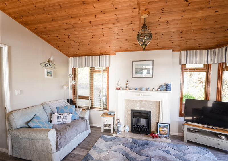 Enjoy the living room at The Lodge @ Clifftop Park, Charmouth