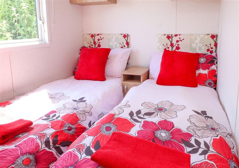 One of the 2 bedrooms at The Lodge, Amlwch