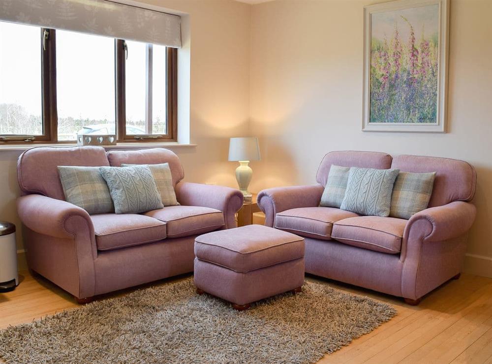 Comfortable living area at The Lodge at Elmley Meadow in Elmley Castle, near Pershore, Worcestershire