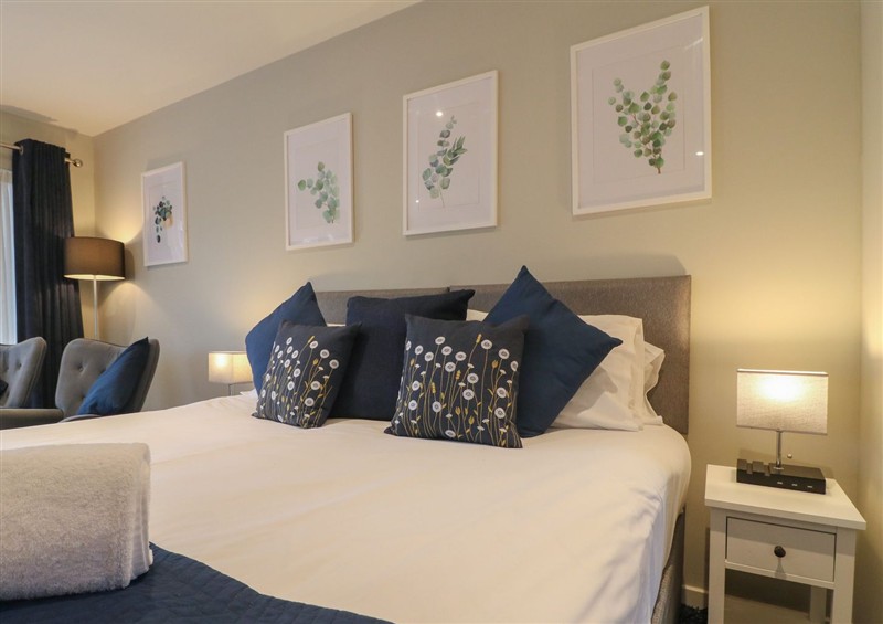 One of the bedrooms at The Lodge at Middleton House, Middleton Green near Stone