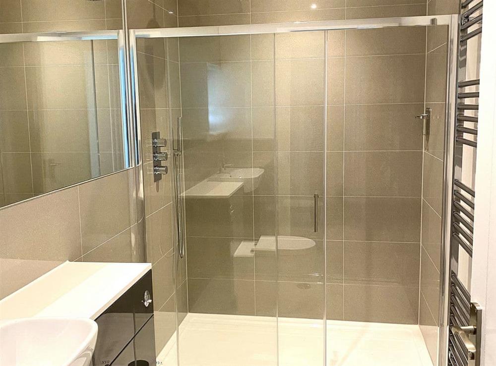 Shower room at The Lodge at Muir Estate in Callander, Stirlingshire