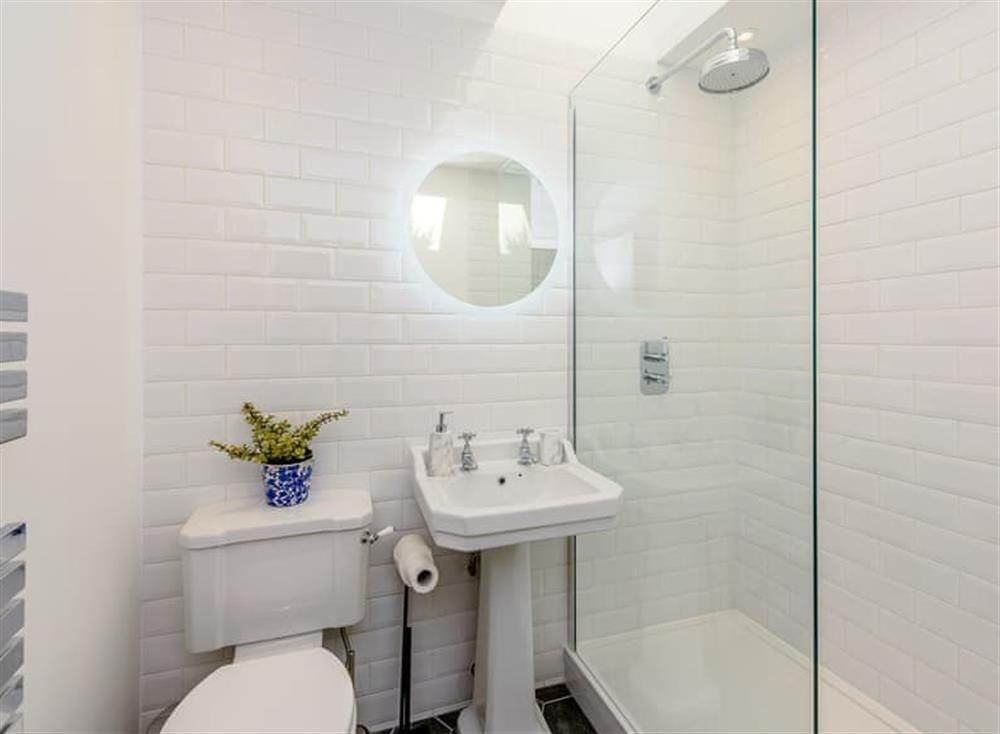 En-suite shower room at The Lodge at Oldbury Barns in Chichester, England
