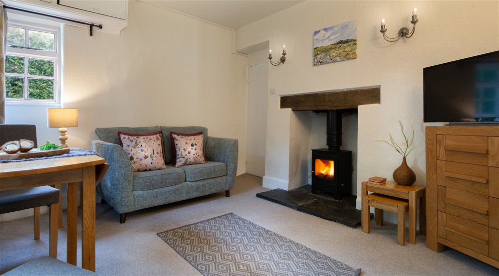The sitting room at The Lodge At Parke in Newton Abbot, Devon