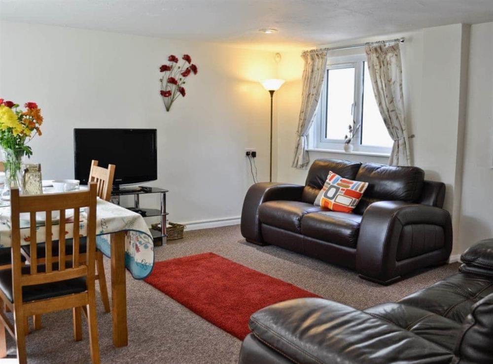 Living room at The Lodge at Riverton Lakes in Swimbridge, near Barnstaple, Devon