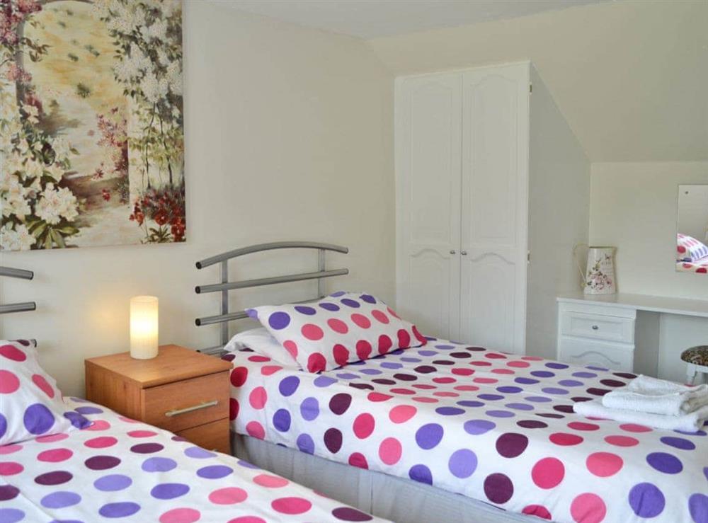 Twin bedroom at The Lodge at Riverton Lakes in Swimbridge, near Barnstaple, Devon